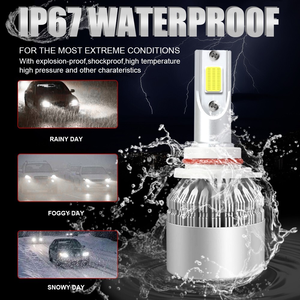 20X Combo 9005 9006 LED Headlights Fog Light Kit Bulbs 6500K High Low Beam White