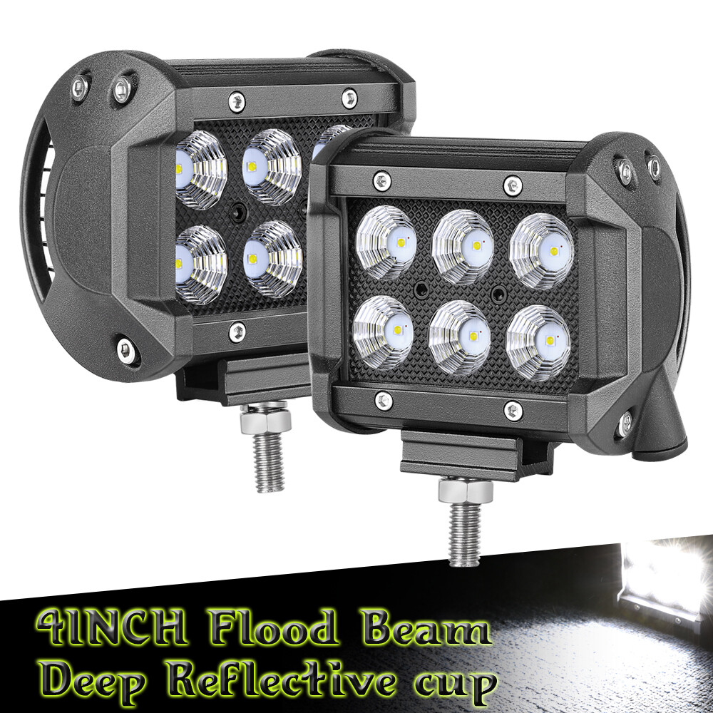Dual Row LED Light Bar Pods 4″/7″/12″/20″/28″ Spot Flood Offroad Truck Driving