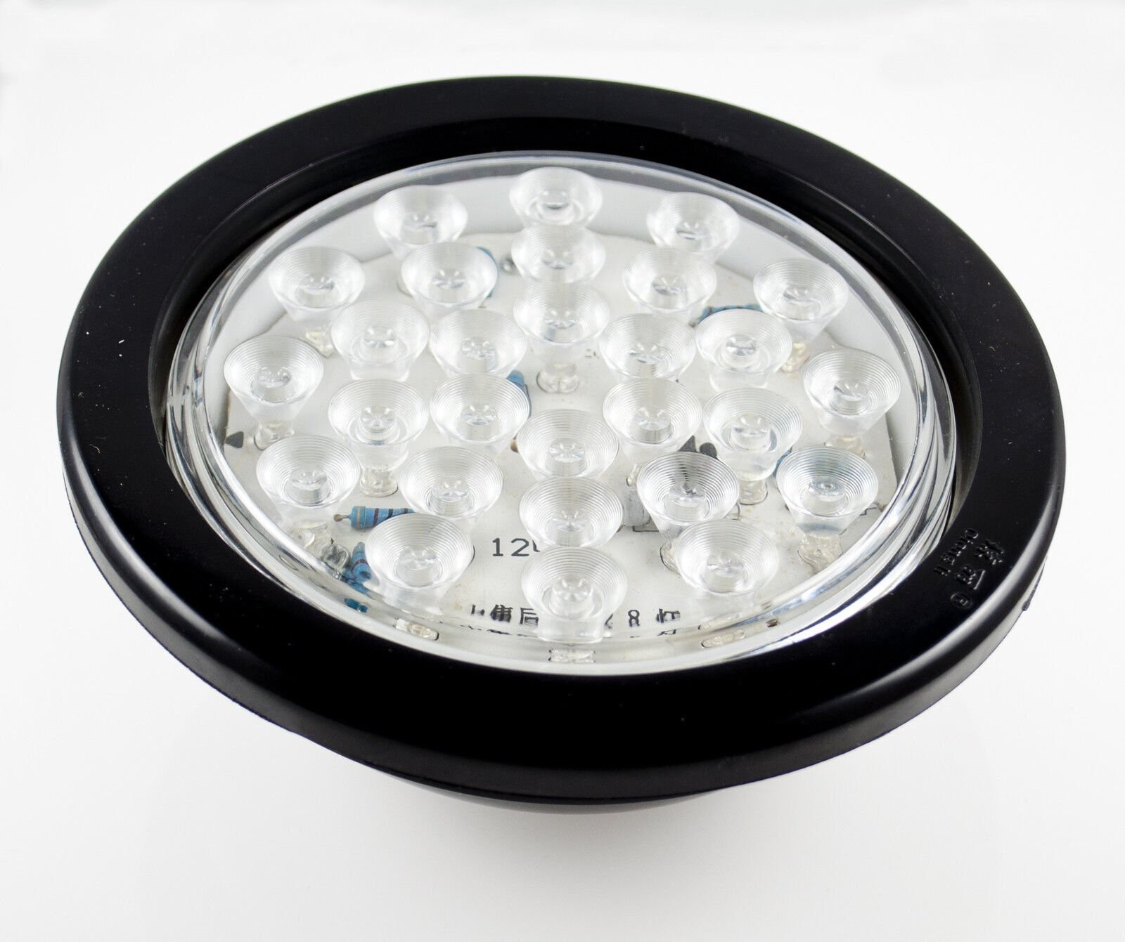 4″ Inch White 28 LED Round Backup Reverse Truck Light w/ Grommet & Wiring-Qty 1