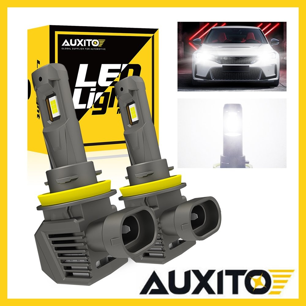 45W 30000LM 2 Sides H11 12LED Headlight H8 High or Low Beam Bulbs 6000K White 2X