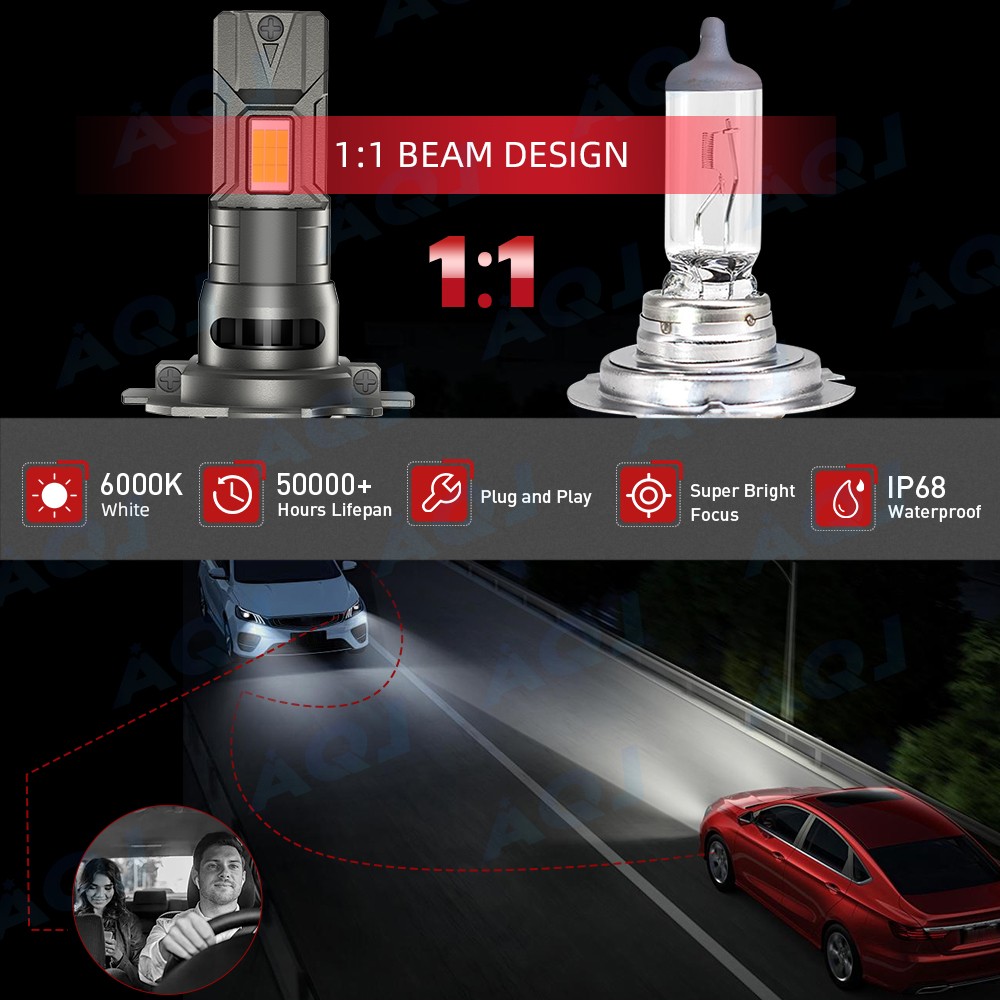 For BMW 325i 2002-2011 6000K LED Headlight Hi-Low Beam Combo 4 Bulbs