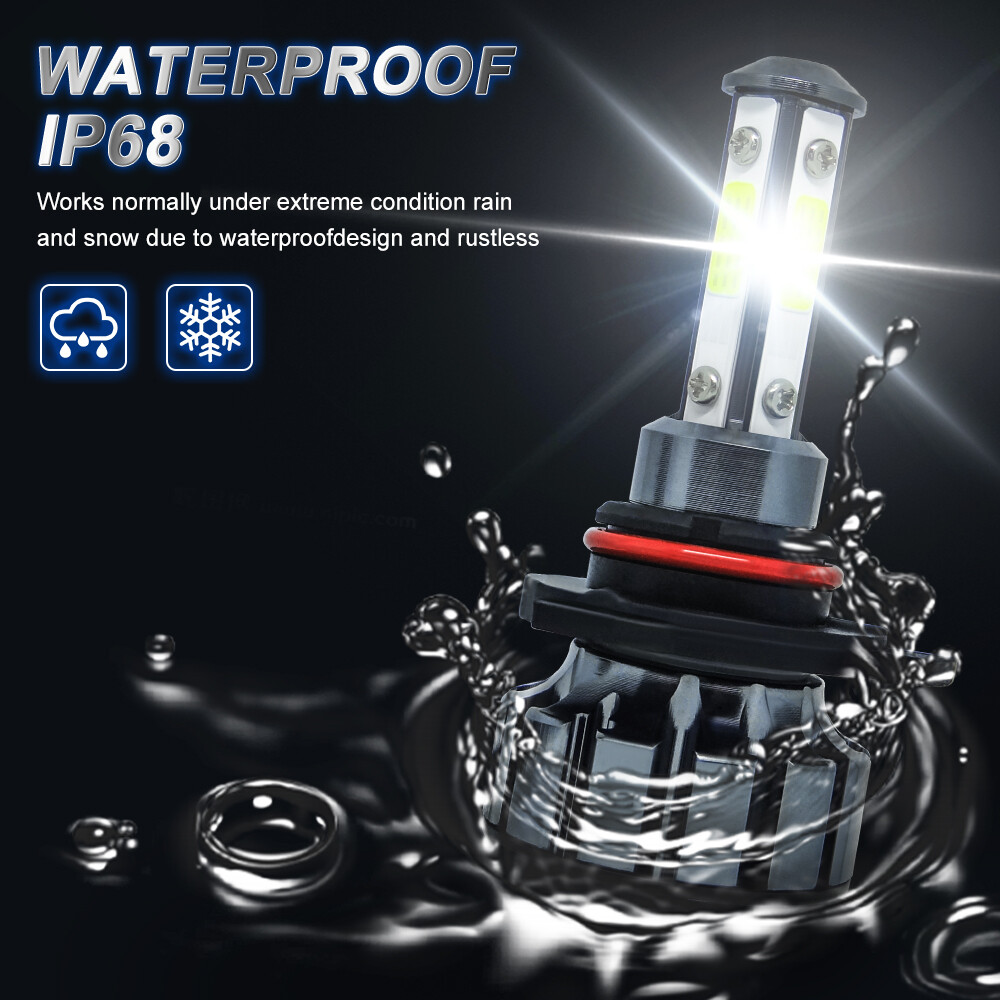For Jeep Cherokee 2014-2015 LED Headlight & Fog Light Bulbs Combo Clear White