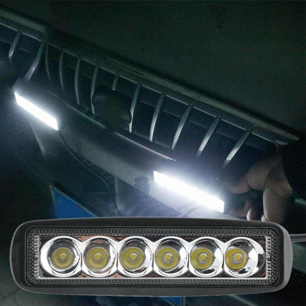2x 6inch 48W LED Work Light Bar Spot Pods Fog Lamp Offroad SUV ATV Driving Truck