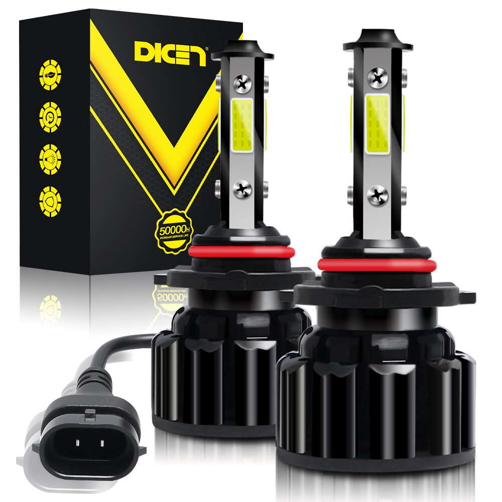 4-Sides 9005 HB3 LED Headlight Bulbs High Beam 6000K Bright White Conversion Kit