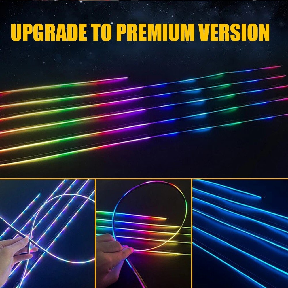 2Pcs RGB LED Sunroof Light Strip Car Roof Panoramic Skylight Ambient Lamp APP EJ