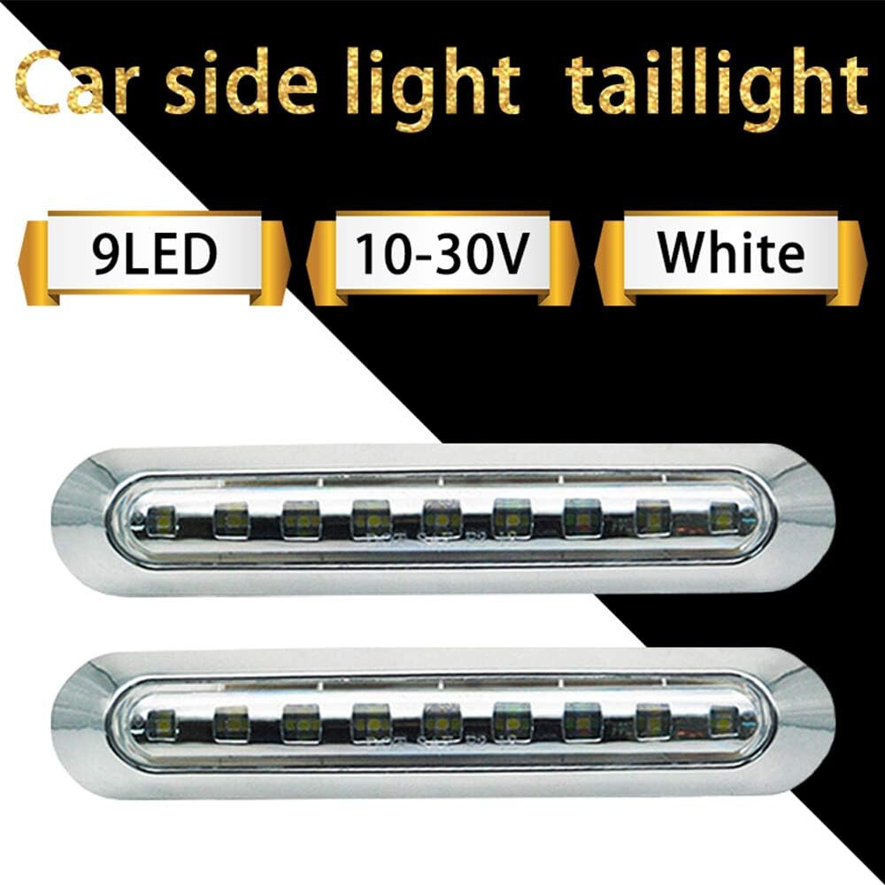 BOOMBOOST Side Light Always On Tail Light 2Pcs 9LED 3W White