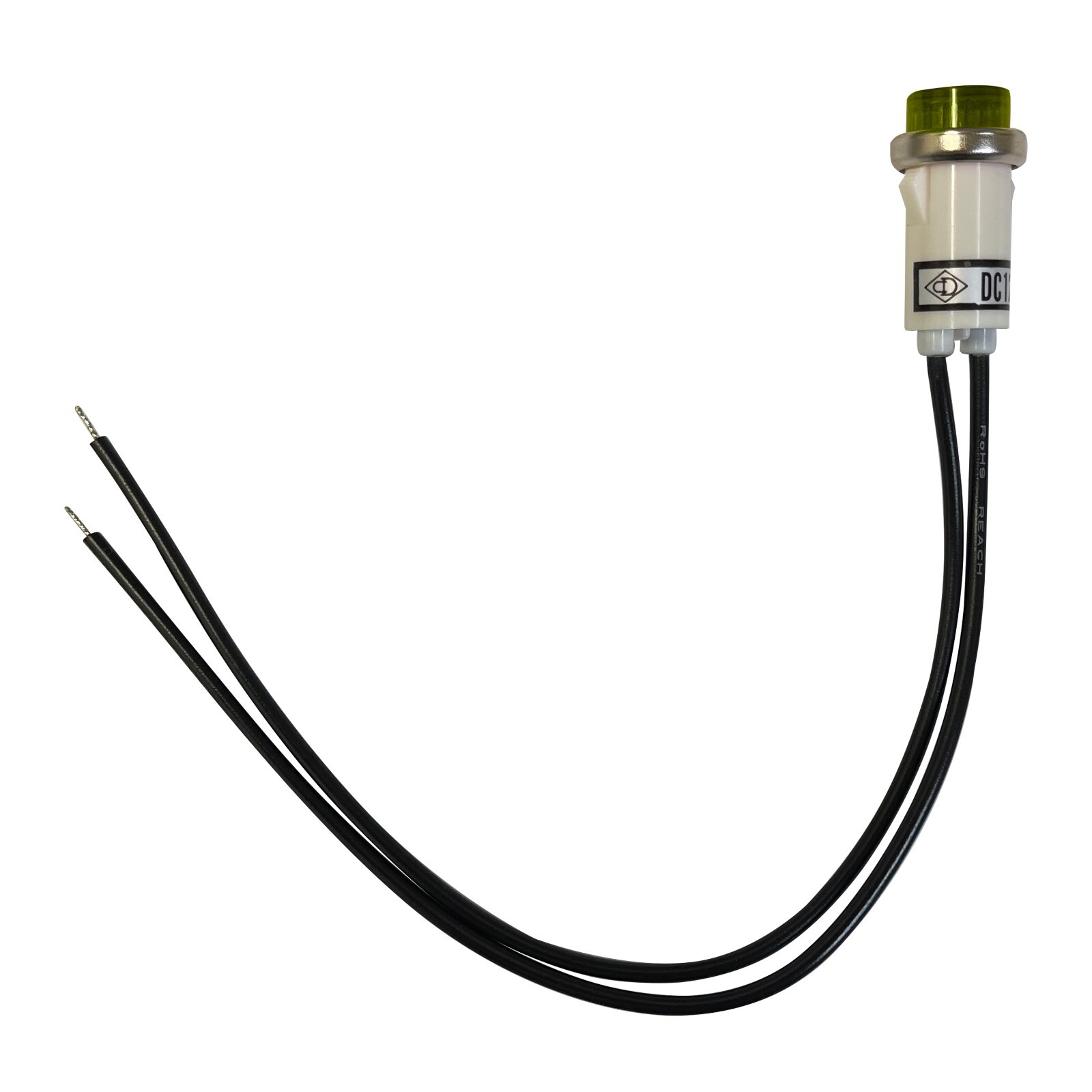 5 Pack of Universal 12V Amber Incandescent Indicator Light – Mounting Diam. 1/2”