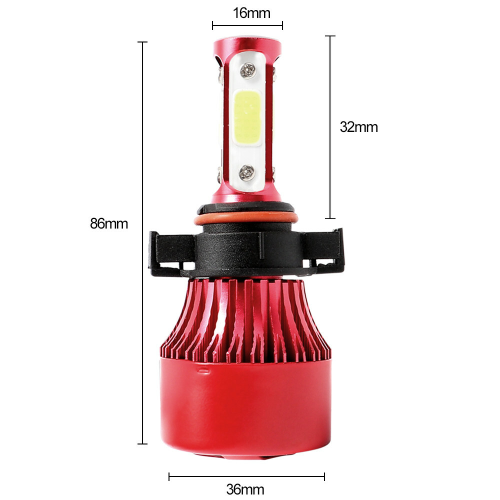 20PCS 4-Sides 5202/H16/9009/2504 LED Headlight Kit Fog Light 32000LM 6000K Bulbs