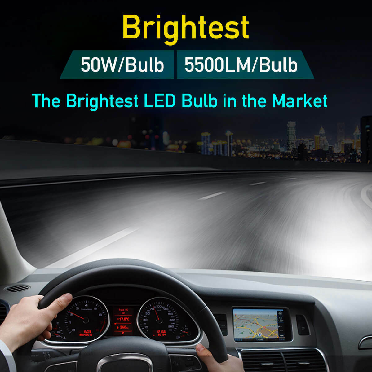 For Toyota 4Runner 2010-2020 LED Headlight Bulbs Kit High/low Beam + Fog Light