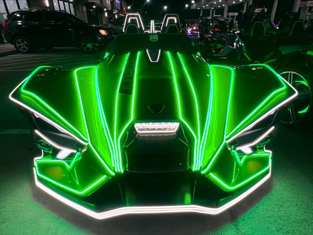 Full Tinted / Clear IP65 CHASING Dynamic Light Strips for Slingshot Motorcycle
