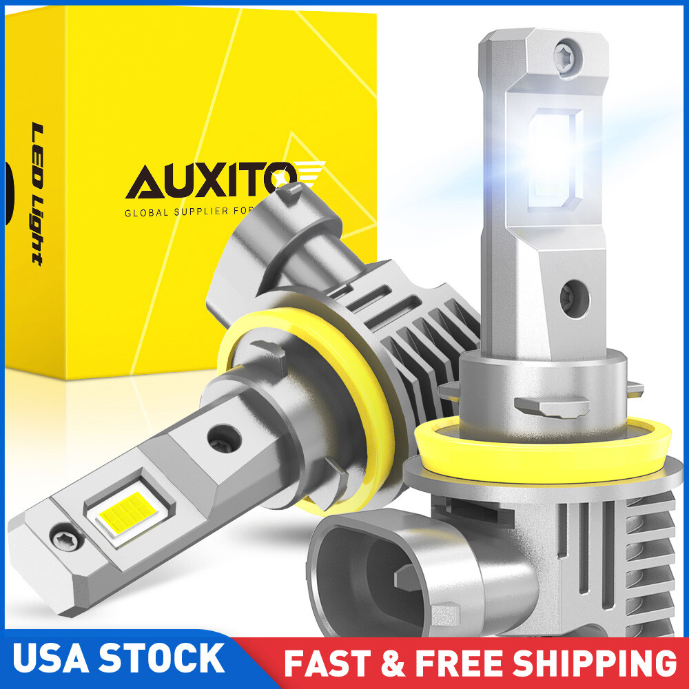 AUXITO 2PCS H11 LED Headlight Kit Low Beam Bulb Super Bright 6500K White 24000LM