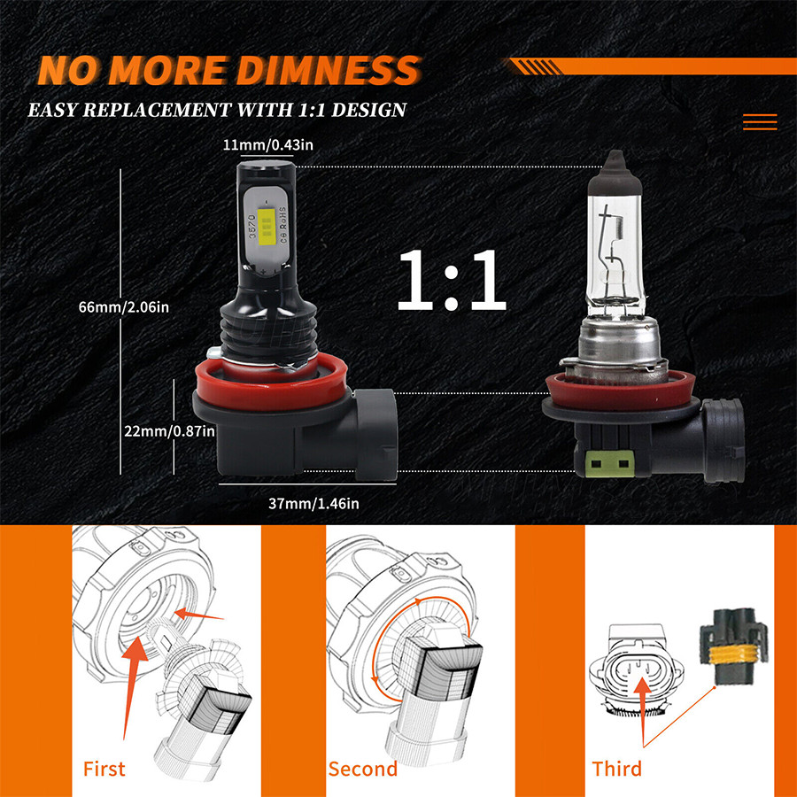12000K LED Headlight&Fog Light Bulbs Kit For Chevy Silverado 1500 2500 2007-2015