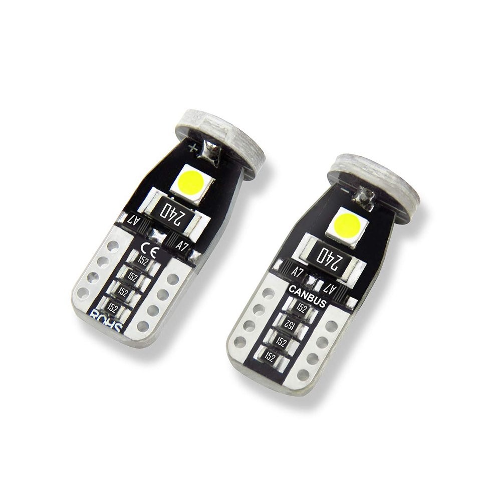 For 2016-2021 Honda Civic Smoked White LED Side Marker Lights Front Left & Right