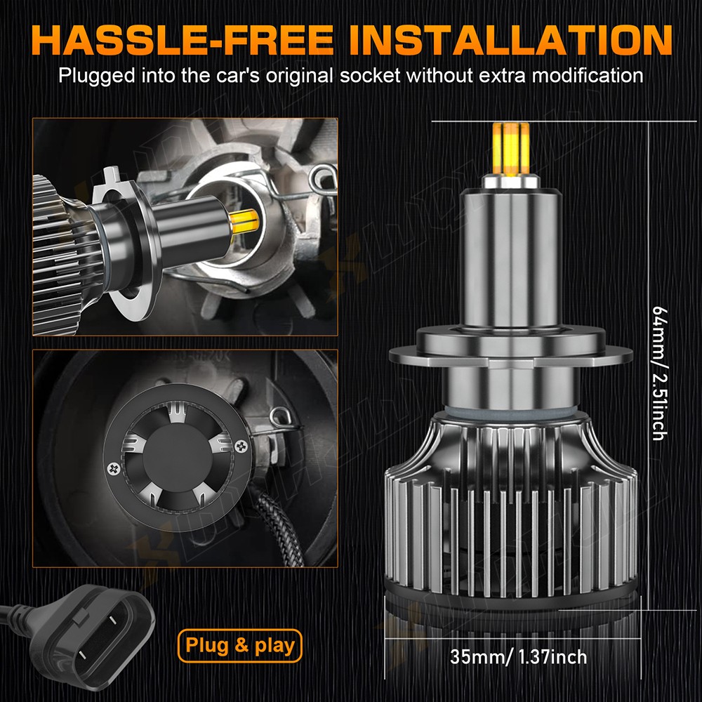 For Yamaha Yzf R1 2004-2008 2009 2010 2011 2012 2013 2014 H7 LED Headlight Kit