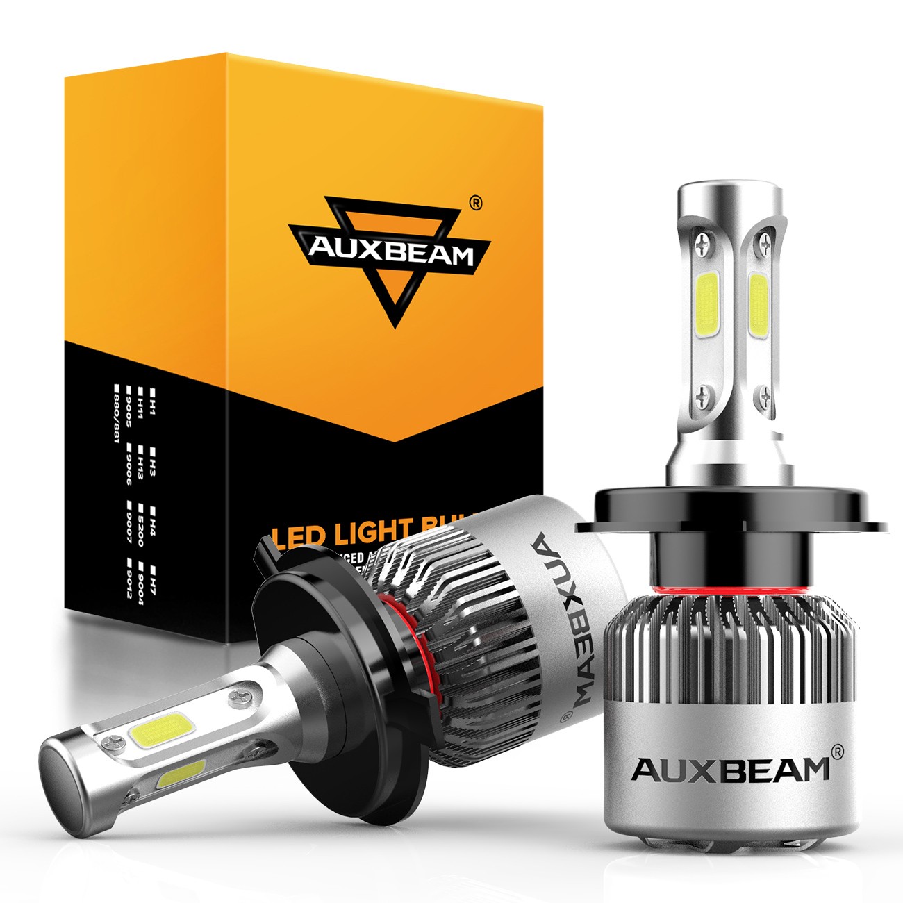 AUXBEAM GX H4 9003 HB2 Canbus LED Headlight Bulbs Hi/Lo Beam Super Bright 6500K