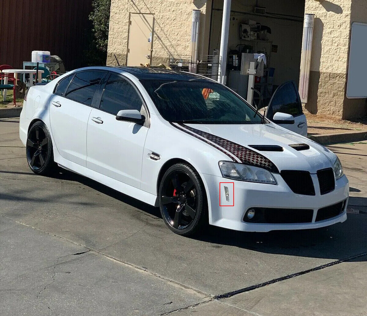 For 08-09 Pontiac G8 GT GXP Clear Front Bumper Side Markers Light Housings LH RH
