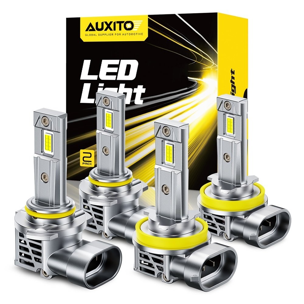 4-40PC Auxito 9005 H11 LED Headlight Hi Low 9005+H8 Light for Ford F-150 2015-20