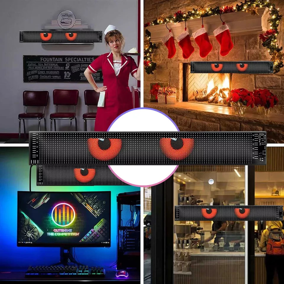 Truck-Specific Devil’s Eye LED-Screen Car Eye Light Truck Dynamic LED Light US