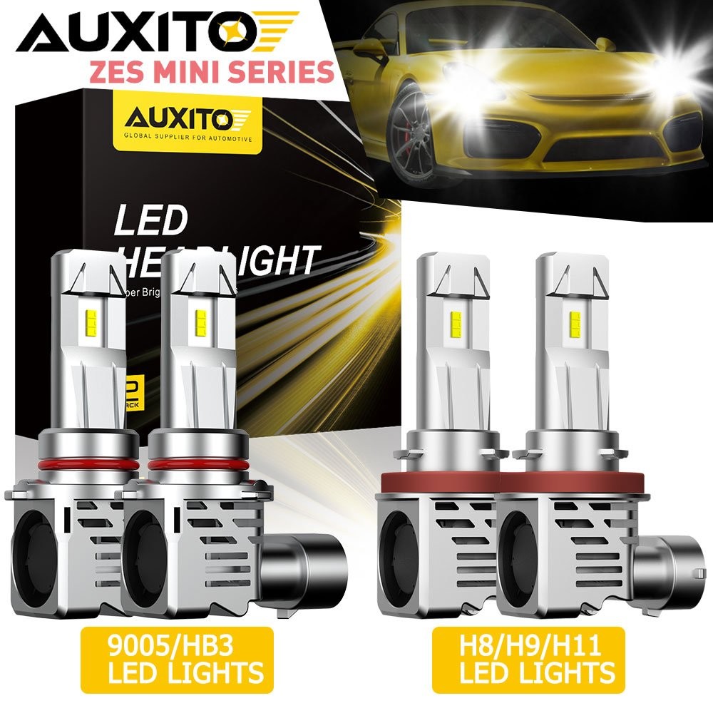 4x 9005 H11 LED Bulb Combo 48000LM Cool White Headlight 6500K Wireless HB3 H8 H9