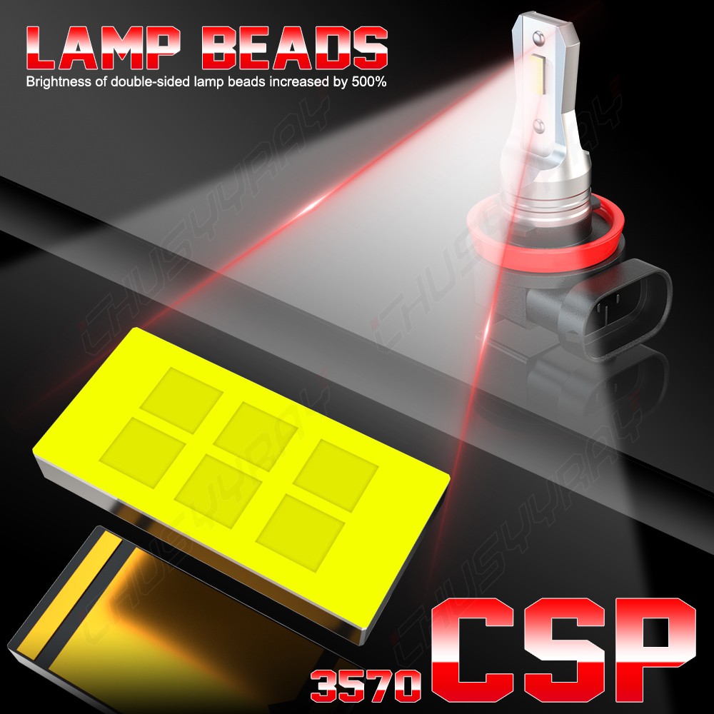 9005 9006 H11 LED Combo Headlight Fog Light Kit High Low Beam Bulbs White 6500K