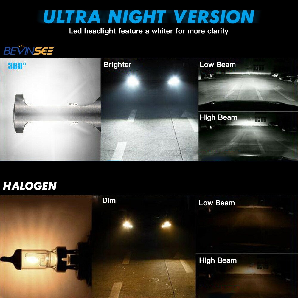 H11 H8 LED Headlight Bulbs Kit 6000K Fit Toyota Camry 2007-2018 Low Beam Bright
