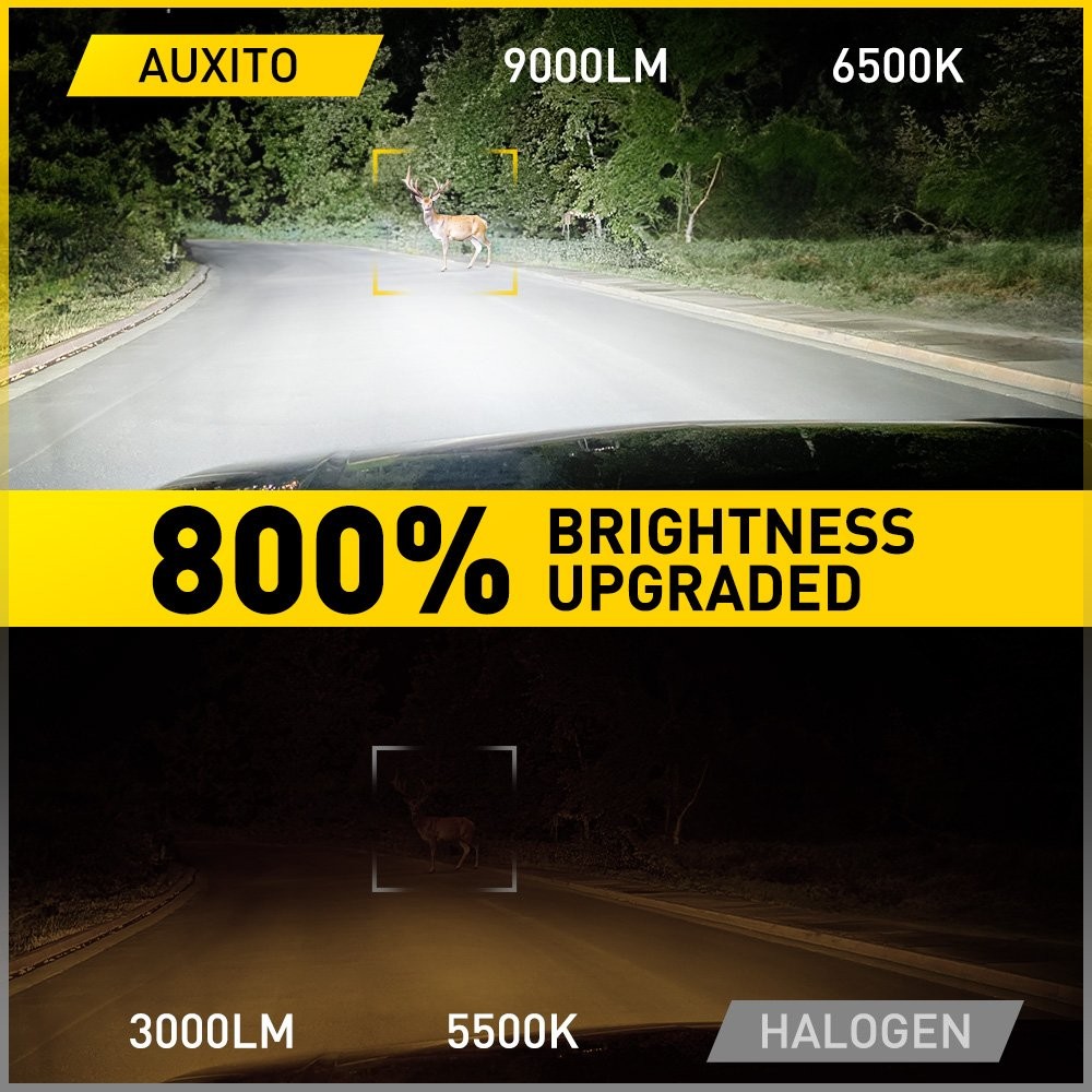 AUXITO HB5 9007 LED Headlight Bulbs High Low Beam Conversion 6000K Bright 2-20X