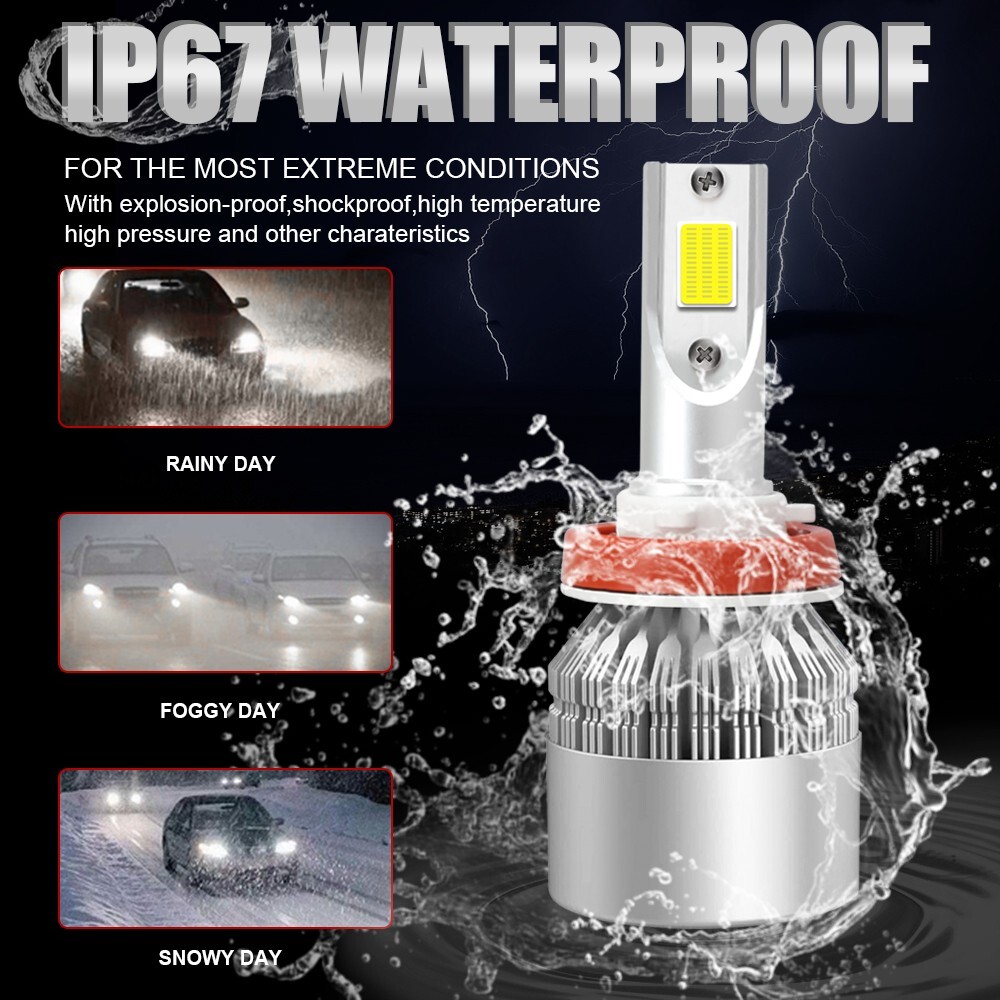 20x H11 H8 H9 LED Headlight Fog Light Kit 720000LM 6500K White Bulbs Hi/Lo Beam