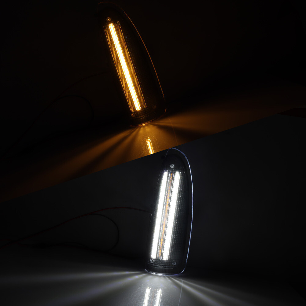 Clear Lens White/Amber Switchback LED Side Mirror Lamps For 03-07 Ford F250 F350