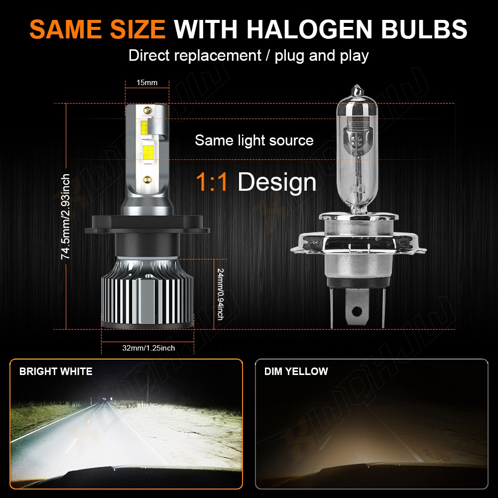 For Suzuki Swift 2007-2015 H4 LED Headlight Hi Lo Beam H11 Fog Light Bulb Combo