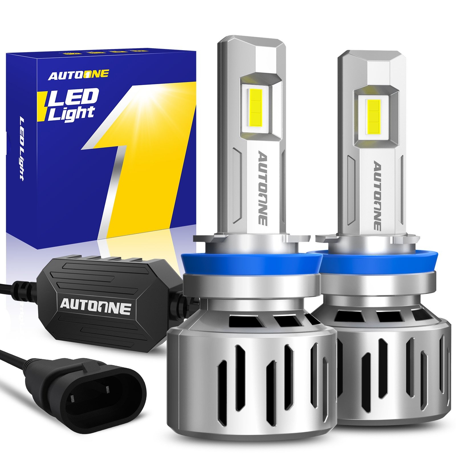 13S Serie H11 H8 LED Headlight Bulb Conversion Kit Low Beam White Bright 6500K B