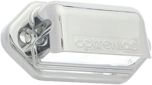 Optronics Mini LED LPL31CB License Plate Light White Chrome plated Housing
