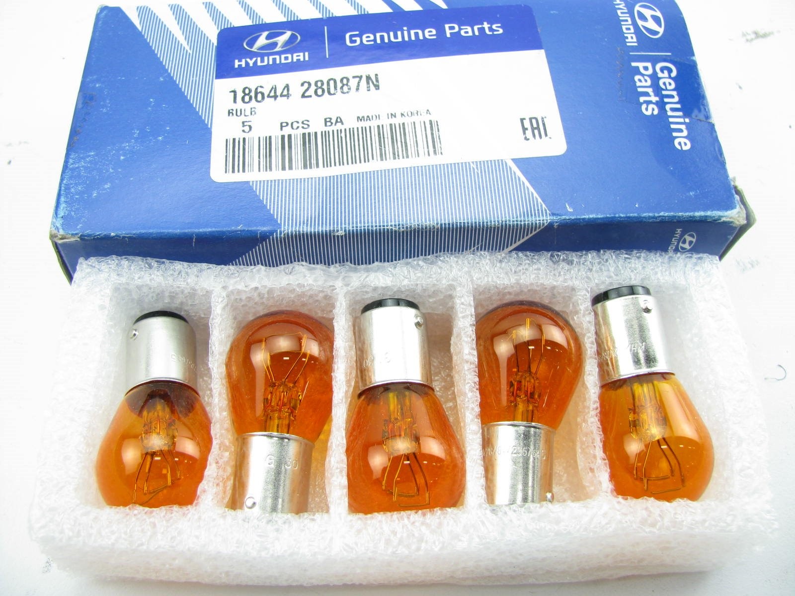 (5) NEW – OEM Turn Signal Light Bulb (5 Pcs) For Hyundai 1864428087N