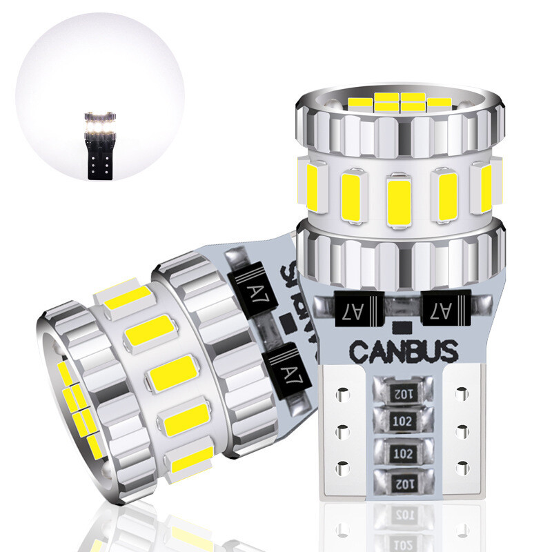 100pcs 194 LED Light Bulb 6000K White 168 2825 W5W T10 Wedge 18-SMD Car Dome Map