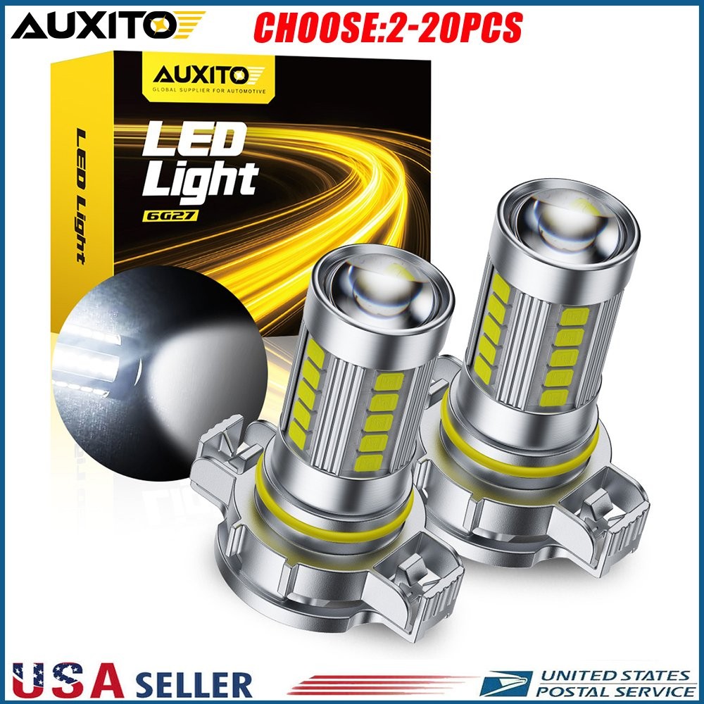 AUXITO 5202 H16 LED Fog Light Bulbs Conversion Kit Super Bright 6500K 28W 2-20X