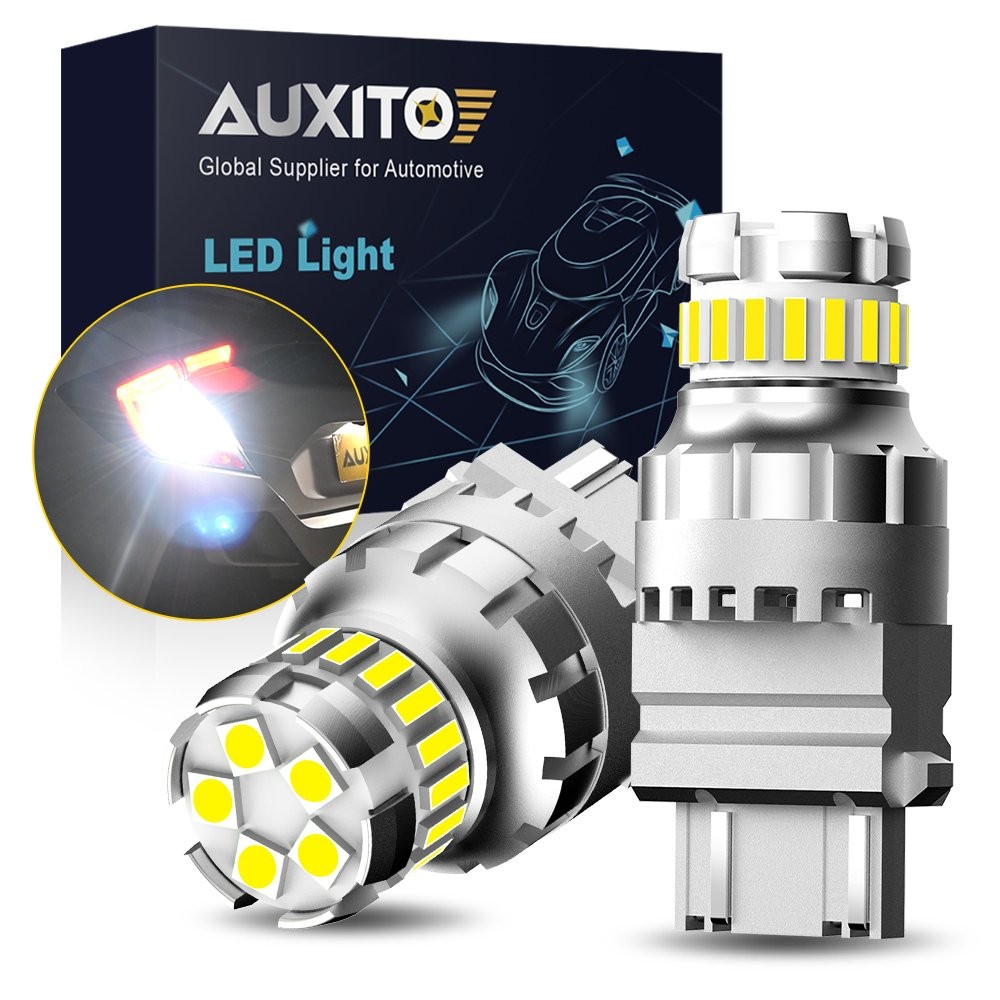 2x 3157 3156 LED Backup Reverse Signal Turn Light Bulbs White 2400LM 6500K