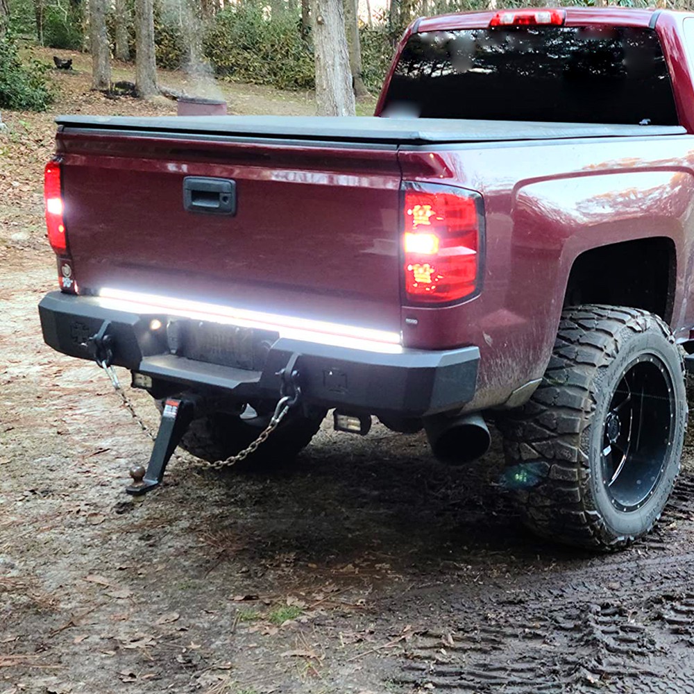1Set LED Tailgate Light Bar 48″ Triple 3-Row 6-Function Strip Pickup Trailer SUV