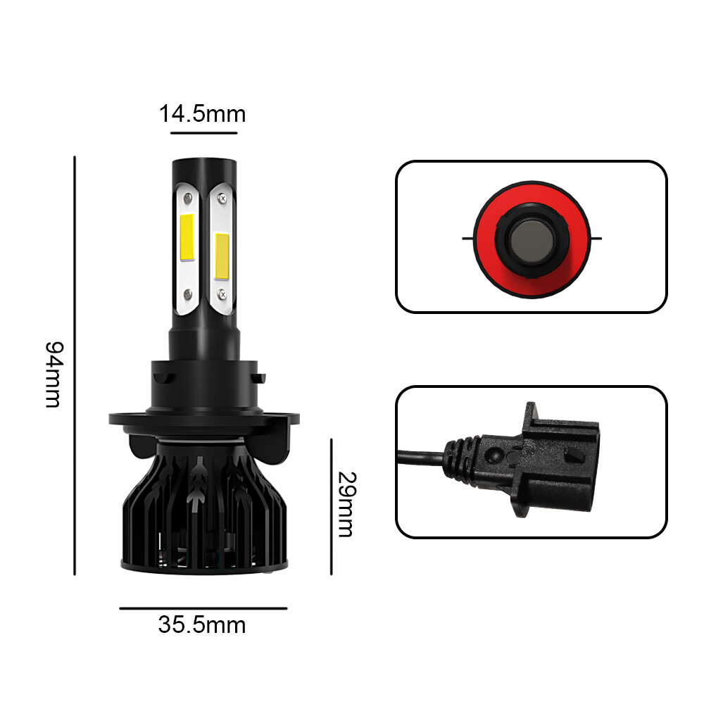 For Jeep Liberty 2008-2012 LED Headlight + Fog Lights Bulbs 9008 H13 9145 6000K