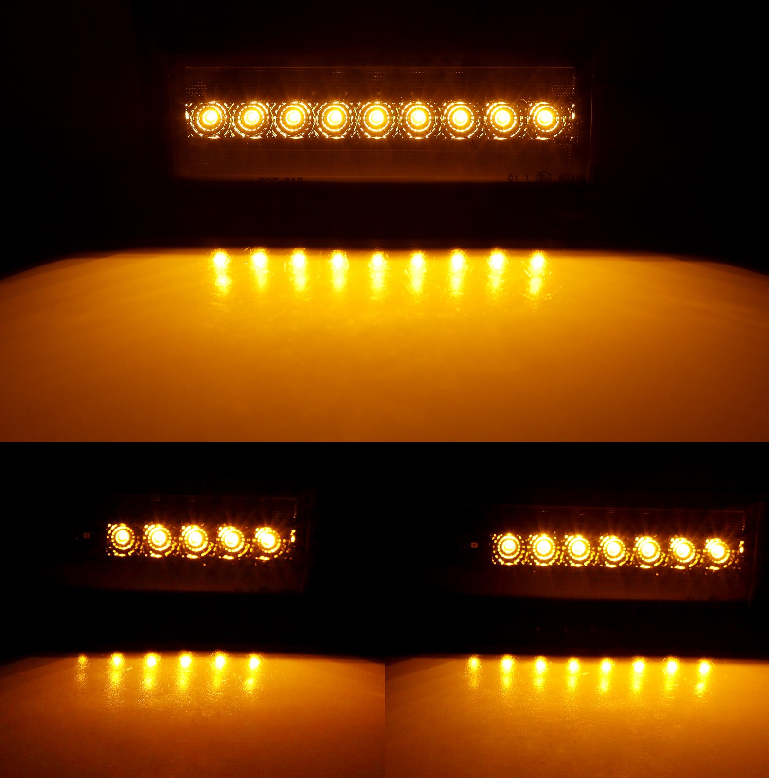 Clear White LED Driving/Amber Sequential Turn Signal For 80-86 Bronco F-Series