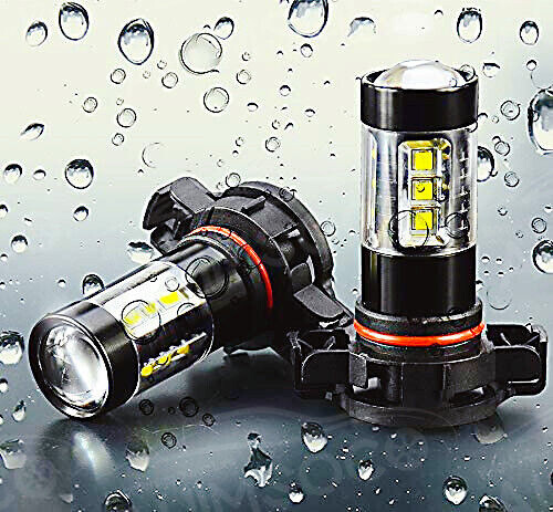 H16/5202 LED Fog Light Bulb High Power 200W Lamps 6000K White Super Bright 2Pcs
