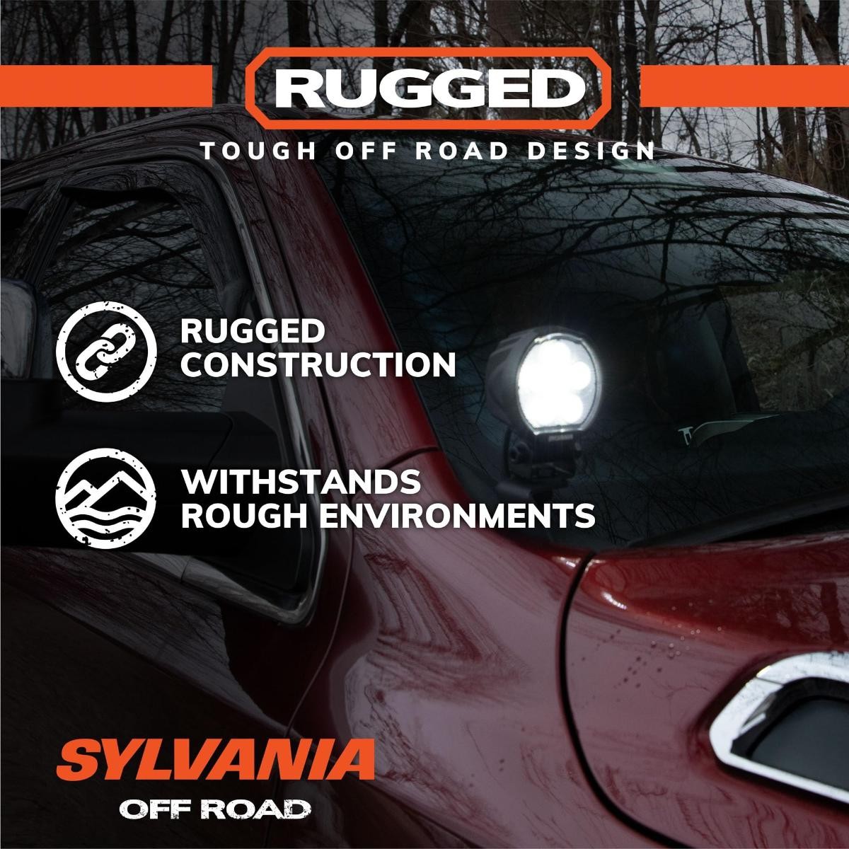 SYLVANIA – Rugged 3.5 Inch Round LED Light Pod – Lifetime Limited Warranty | LED