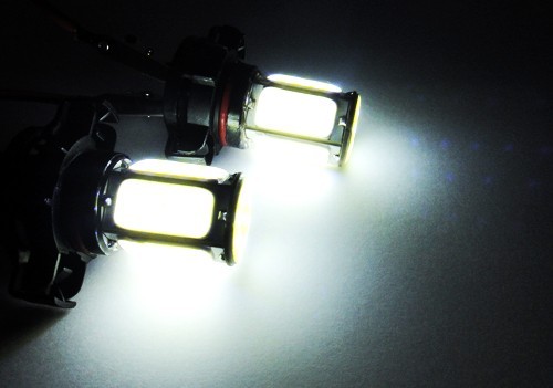 Pair Xenon White H16 5202 9009 PSX24W COB LED Fit DRL Fog Driving Light Bulbs