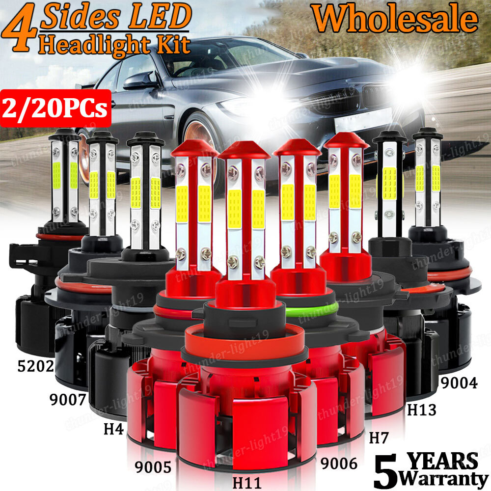 H4 9005 9006 H11 H13 9004 9007 H7 5202 LED Headlight Bulbs Kit 6000K Hi/Low Beam