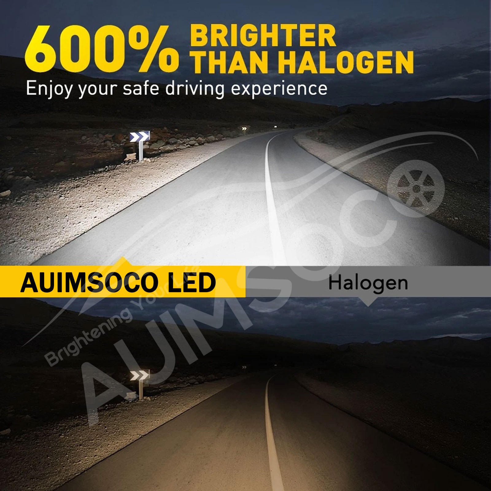 H15 H7 LED Headlight Bulbs High / Low Beam 6500K Xenon White Bright 720000LM