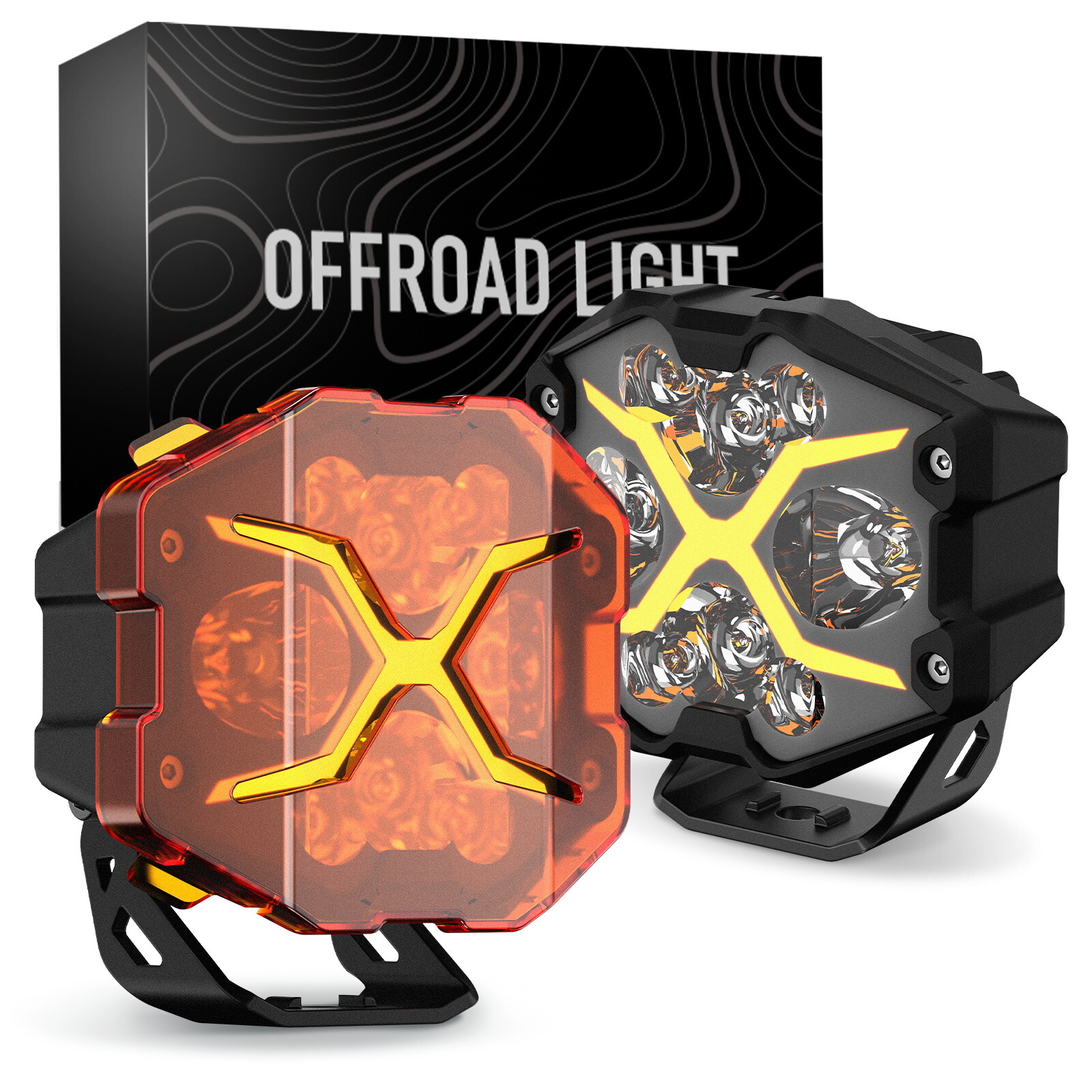 NOVSIGHT 4in. LED Off Road Driving Lights Bright Lamp with Special X-Line Design