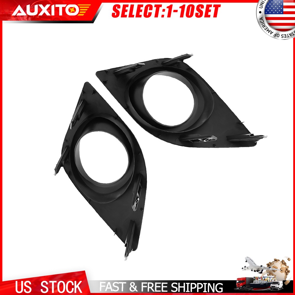 Front Left+Right Bumper Fog Lamp Bezel Cover For 2014 15 16 Toyota Corolla 2-10X