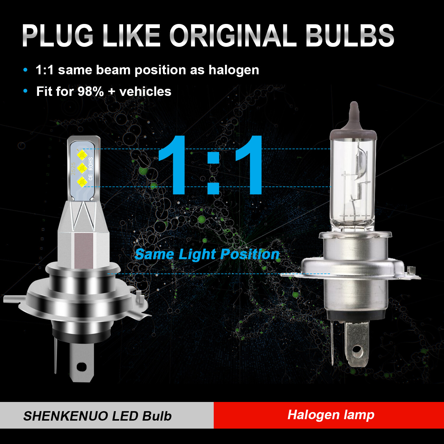 2 Super Brite LED Bulbs For Massey Ferguson AGCO ACP0355690 headlight bulb USA