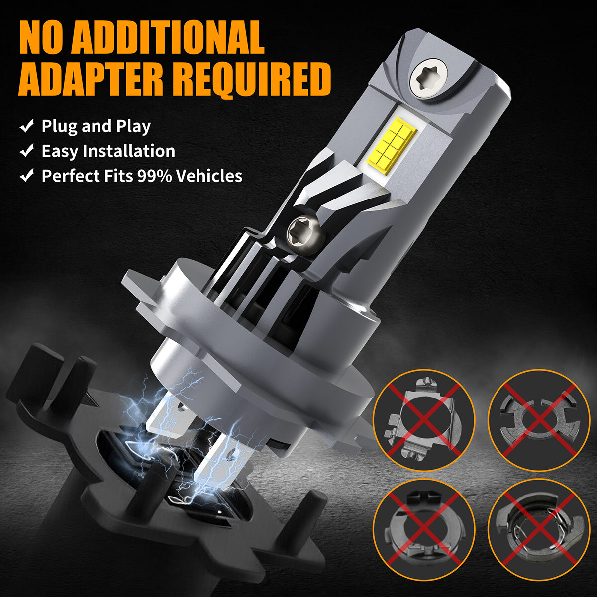 For Mazda MX-5 Miata Convertible 2006-2015 LED Headlight Hi/Low Fog Light Bulbs
