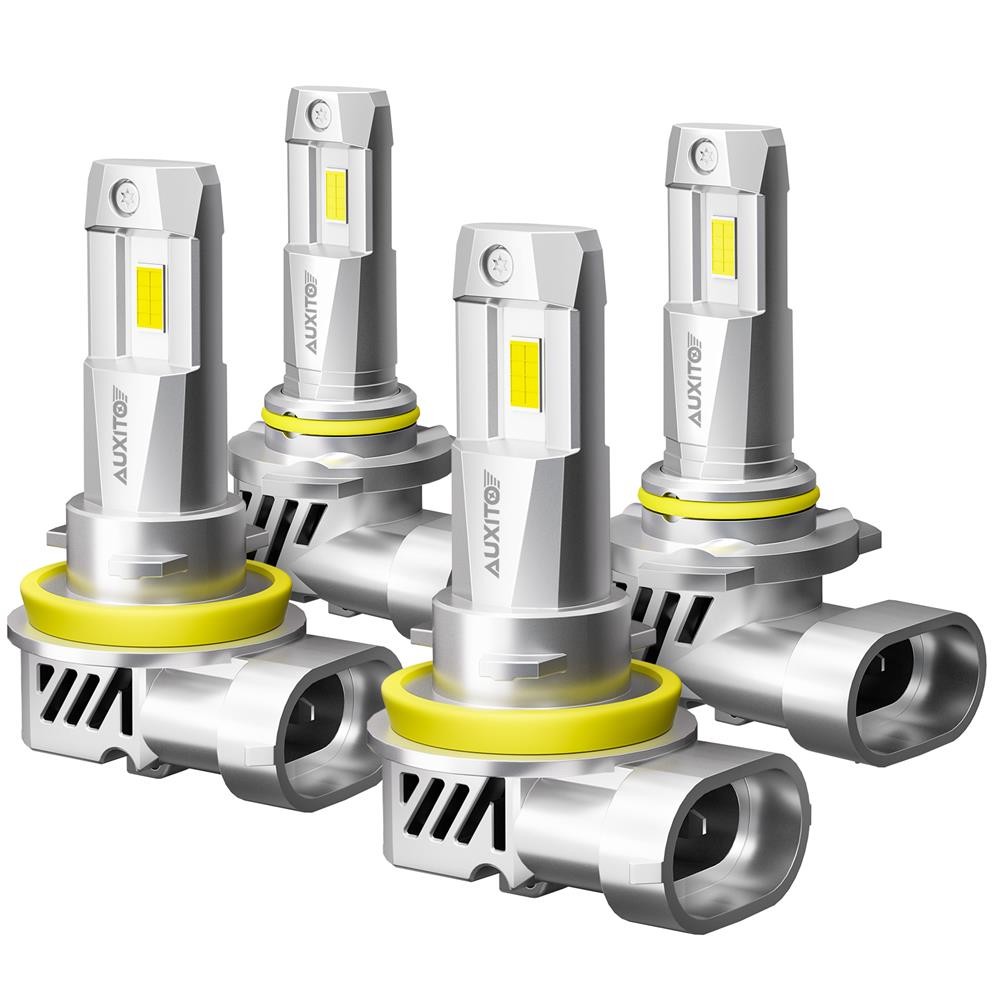 AUXITO Combo 9005 9006 H11 LED Headlight Bulbs High Low Beam 6500K Super Bright