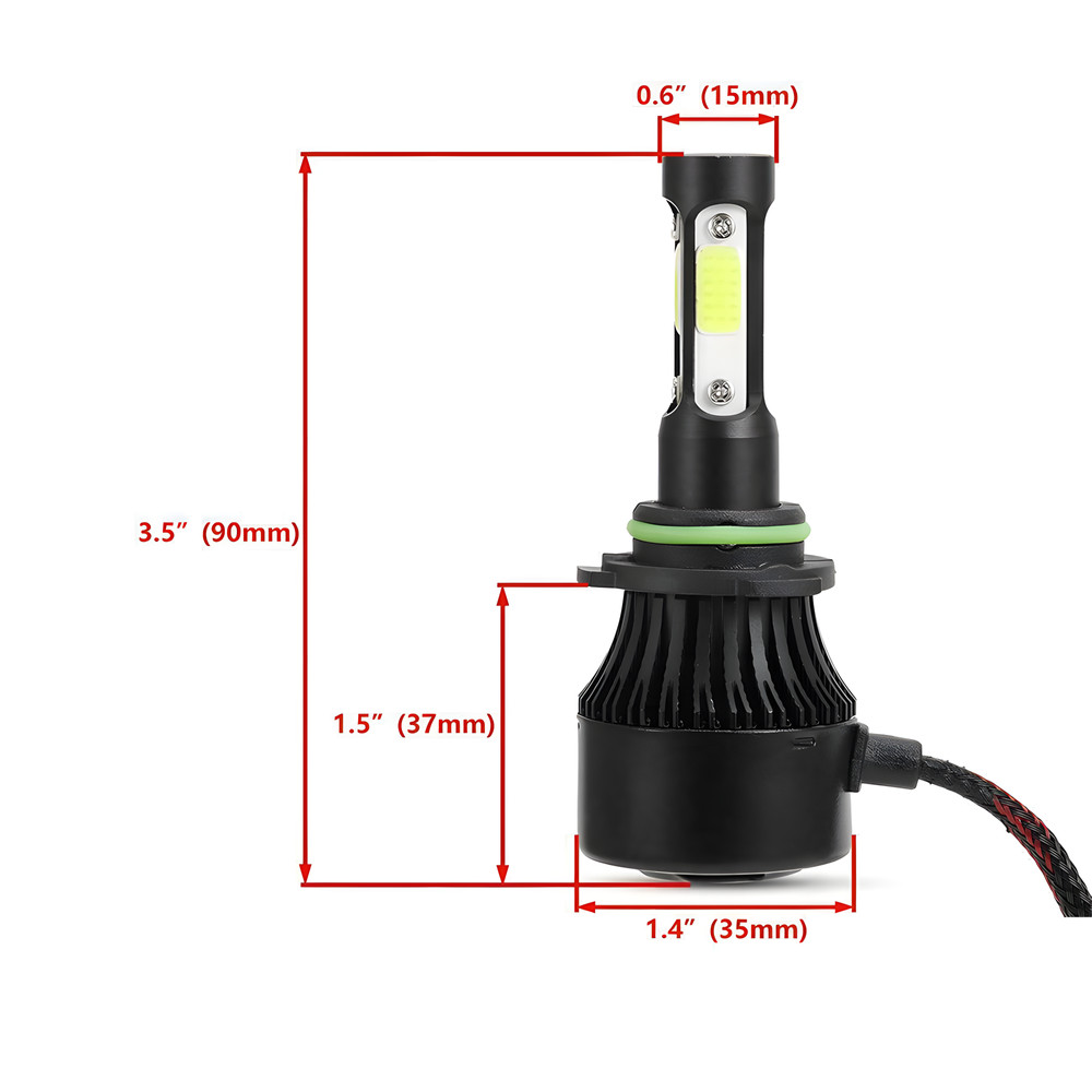 LED Headlight + Fog Bulbs 9012 H16 Combo For Jeep Cherokee 2.4L/3.2L 2014-2015