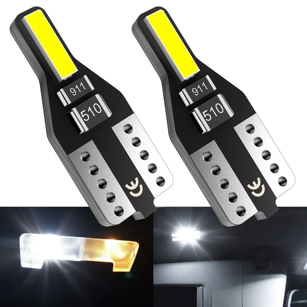 Error Free Canbus T10 W5W 168 194 SMD LED Xenon White License Plate Light Bulbs